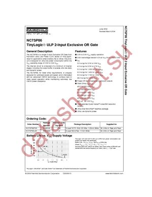 NC7SP86P5X datasheet  